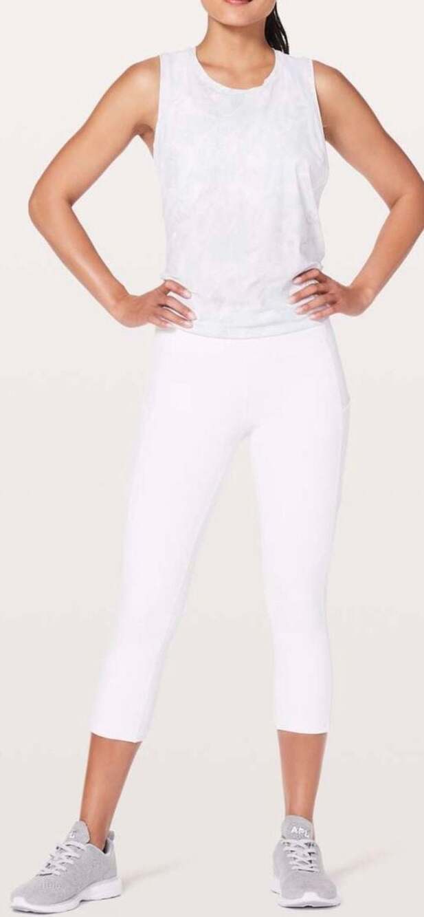 Lululemon Speed Up Crop 21" Leggings Light Grey  Size 6 W6AQIS